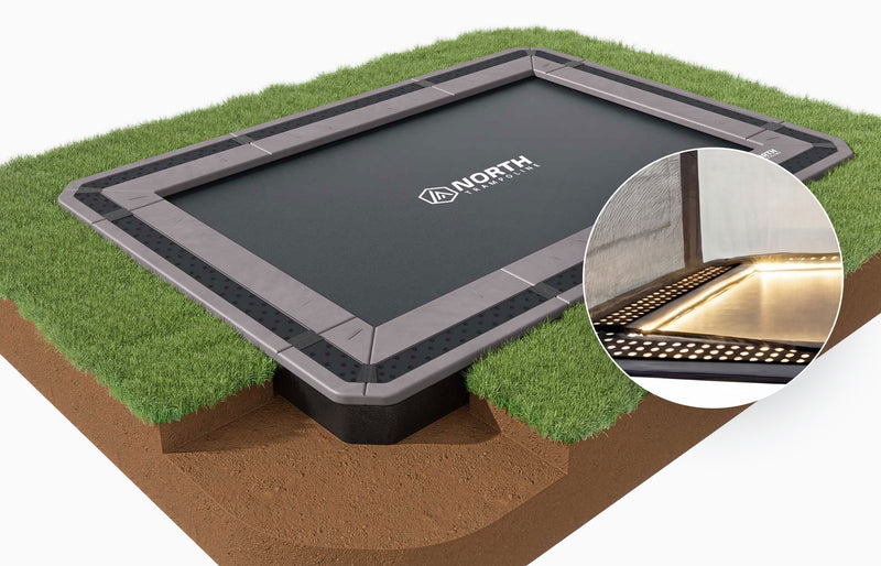 North In Ground Trampoline + Safety Net